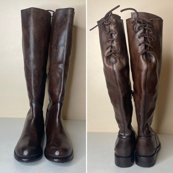 BED STU Manchester Distressed Tall Riding Boots BedStu Size 9 - Picture 2 of 16